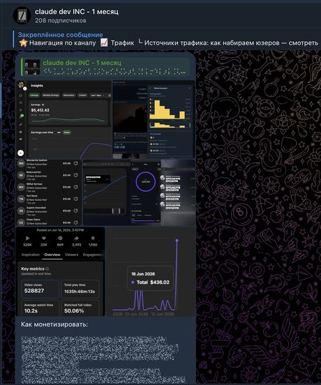 Пост из канала Claude Dev INC